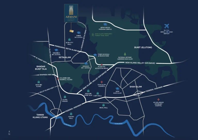 Armani Setia Alam 2 Location Map 1